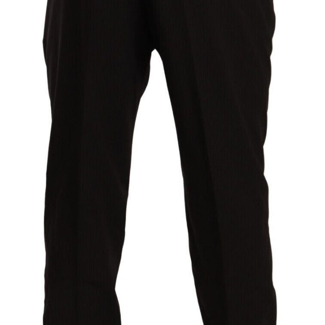 Dolce & Gabbana Brown Wool Skinny Formal Dress Pants