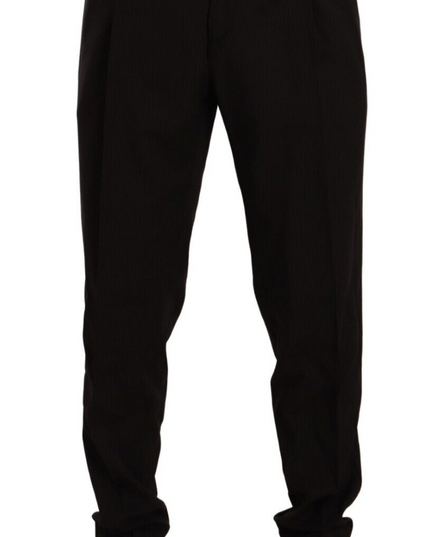 Dolce & Gabbana Brown Wool Skinny Formal Dress Pants