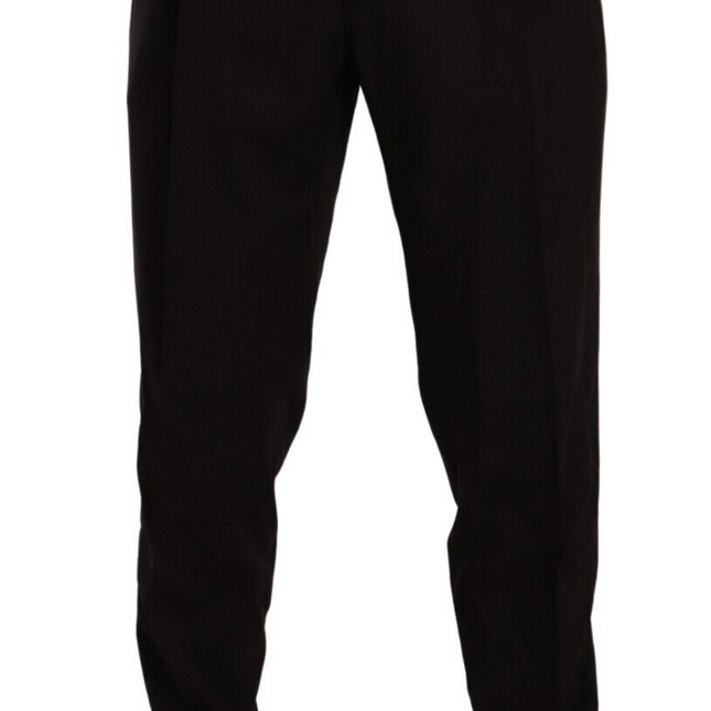 Dolce & Gabbana Brown Wool Skinny Formal Dress Pants