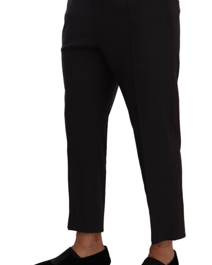 Dolce & Gabbana Gray Bordeaux Wool Trouser Dress Pants