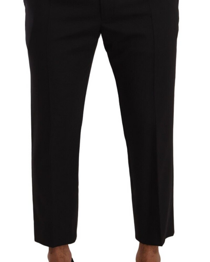 Dolce & Gabbana Gray Bordeaux Wool Trouser Dress Pants