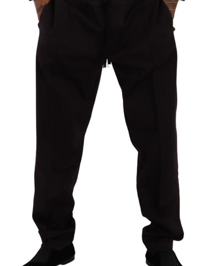 Dolce & Gabbana Bordeaux Cotton Mens Skinny Trouser Pants