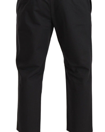 Dolce & Gabbana Gray Bordeaux Striped Cropped Trouser Pants