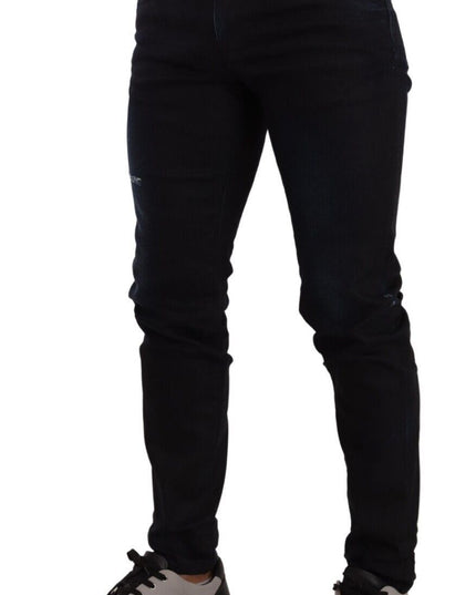 Dolce & Gabbana Blue Cotton Stretch Skinny Denim Trouser Jeans