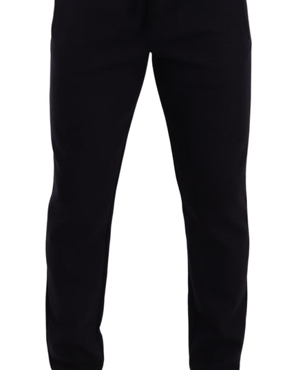 Dolce & Gabbana Blue Cotton Stretch Jogging Trouser Pants