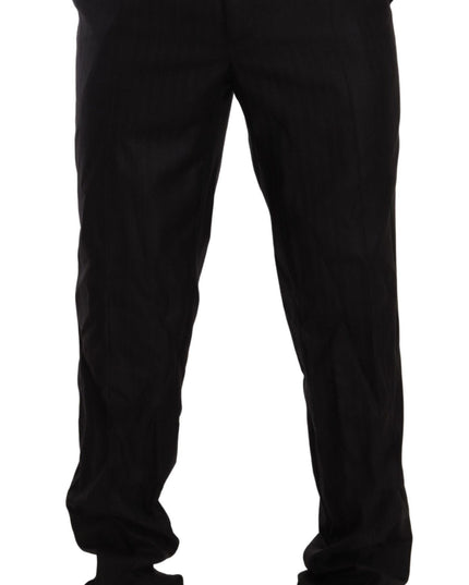 Dolce & Gabbana Gray Wool Silk Dress Trouser Dress Pants
