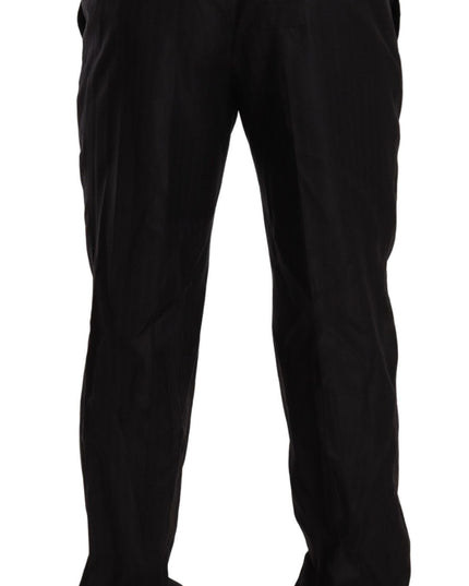 Dolce & Gabbana Gray Wool Silk Dress Trouser Dress Pants