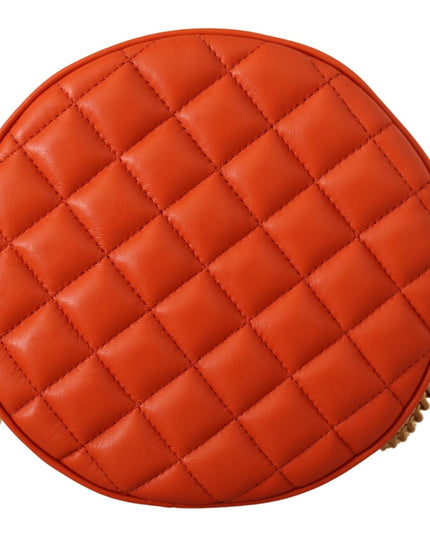Versace Red Nappa Leather Medusa Round Crossbody Bag