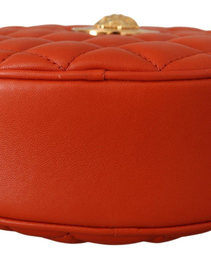 Versace Red Nappa Leather Medusa Round Crossbody Bag
