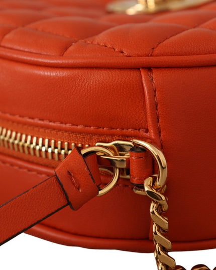 Versace Red Nappa Leather Medusa Round Crossbody Bag
