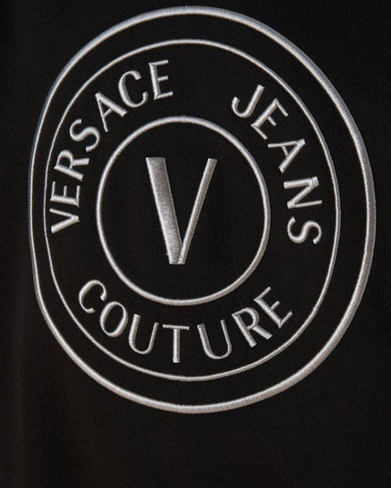 Versace Jeans Stunning Hooded Black Cotton Sweatshirt