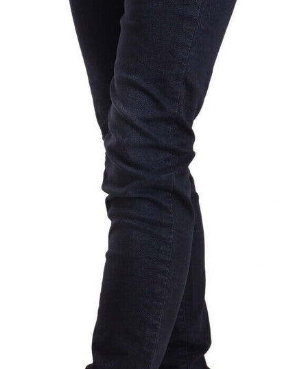 Acht Blue Washed Cotton Low Waist Slim Fit Denim Jeans