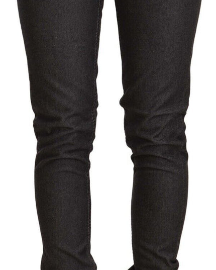Acht Black Low Waist Skinny Denim Slim Fit Jeans