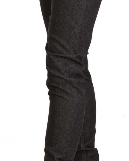 Acht Black Low Waist Skinny Denim Slim Fit Jeans