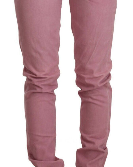 Acht Pink Cotton Slim Fit Women Denim Skinny Jeans