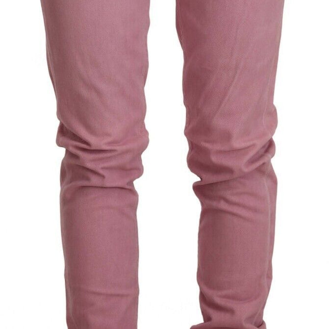 Acht Pink Cotton Slim Fit Women Denim Skinny Jeans