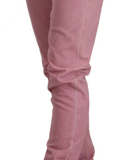 Acht Pink Cotton Slim Fit Women Denim Skinny Jeans