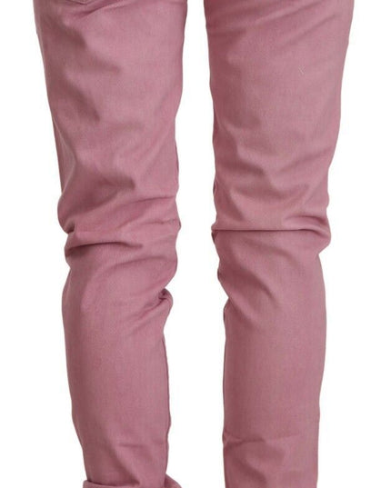 Acht Pink Cotton Slim Fit Women Denim Skinny Jeans