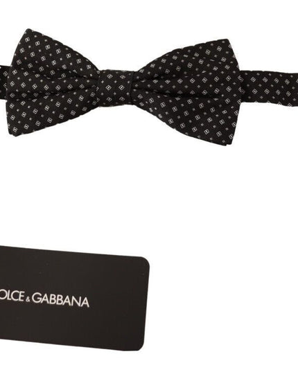Dolce & Gabbana Black 100% Silk Adjustable Neck Papillon Tie