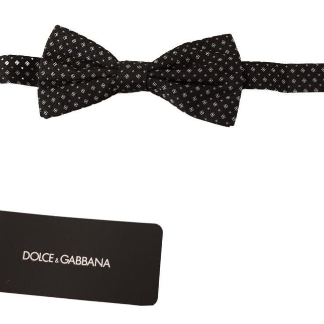 Dolce & Gabbana Black 100% Silk Adjustable Neck Papillon Tie