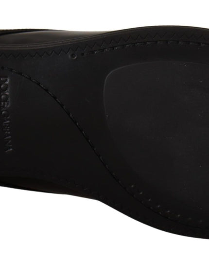 Dolce & Gabbana Black Leather Lace Up Formal Derby Shoes