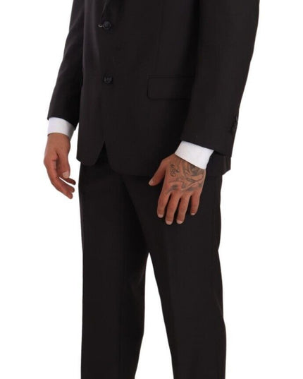 Domenico Tagliente Gray Polyester Single Breasted Formal Suit