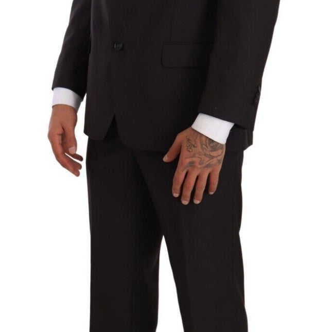 Domenico Tagliente Gray Polyester Single Breasted Formal Suit