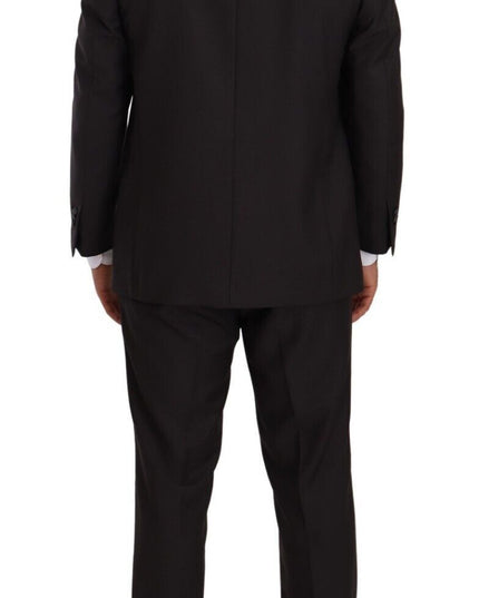 Domenico Tagliente Gray Polyester Single Breasted Formal Suit