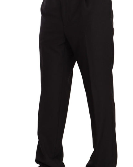 Domenico Tagliente Gray Polyester Single Breasted Formal Suit