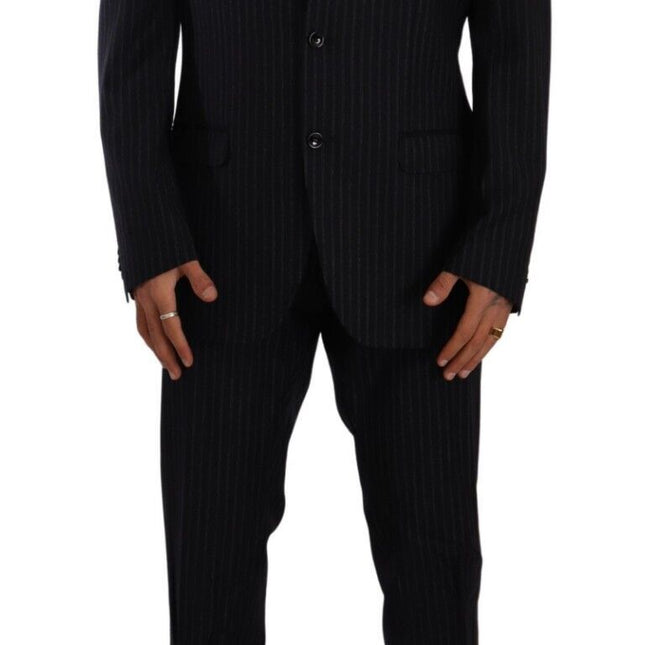 Domenico Tagliente Gray Polyester Single Breasted Formal Suit