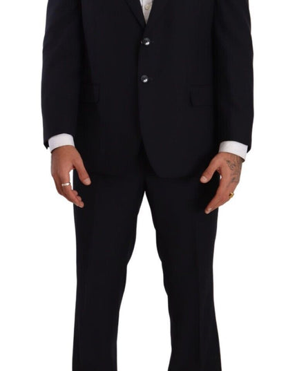 Domenico Tagliente Blue Polyester Single Breasted Formal Suit