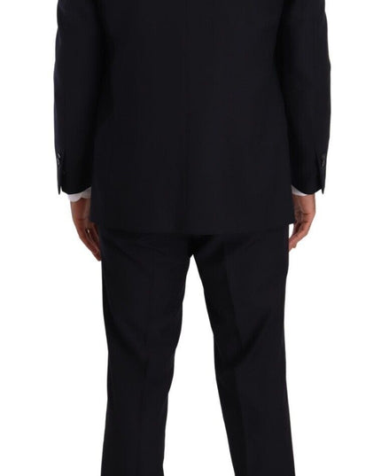 Domenico Tagliente Blue Polyester Single Breasted Formal Suit