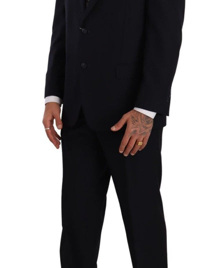 Domenico Tagliente Blue Polyester Single Breasted Formal Suit