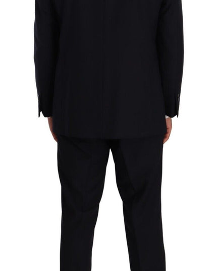 Domenico Tagliente Blue Polyester Single Breasted Formal Suit