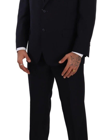 Domenico Tagliente Blue Polyester Single Breasted Formal Suit