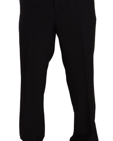 Domenico Tagliente Black Polyester Single Breasted Formal Suit