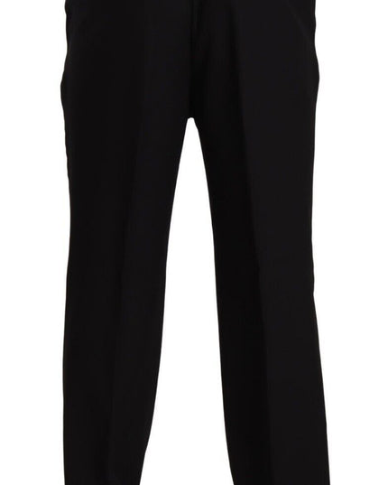 Domenico Tagliente Black Polyester Single Breasted Formal Suit