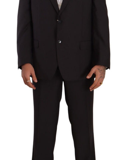 Domenico Tagliente Gray Polyester Single Breasted Formal Suit