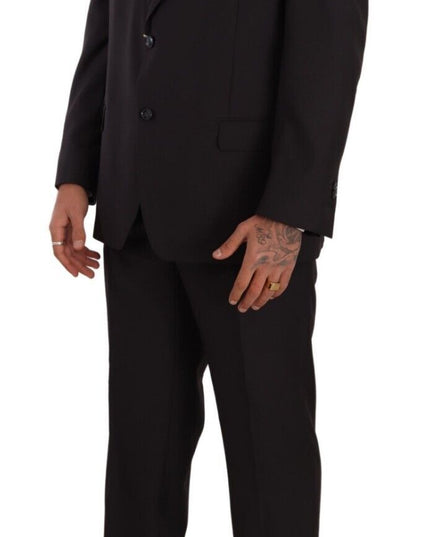 Domenico Tagliente Gray Polyester Single Breasted Formal Suit