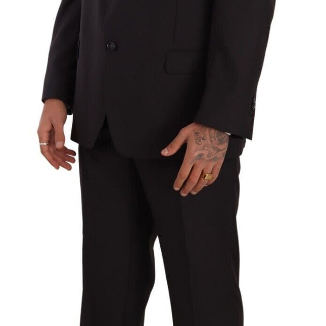 Domenico Tagliente Gray Polyester Single Breasted Formal Suit
