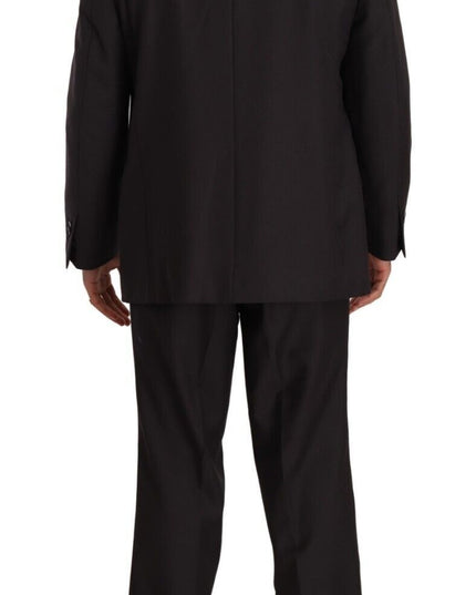 Domenico Tagliente Gray Polyester Single Breasted Formal Suit