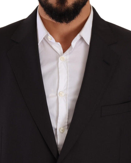 Domenico Tagliente Gray Polyester Single Breasted Formal Suit