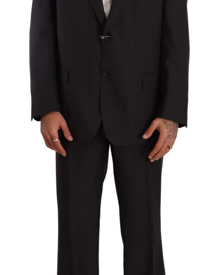Domenico Tagliente Gray Polyester Single Breasted Formal Suit