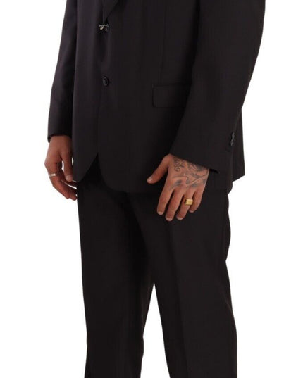 Domenico Tagliente Gray Polyester Single Breasted Formal Suit