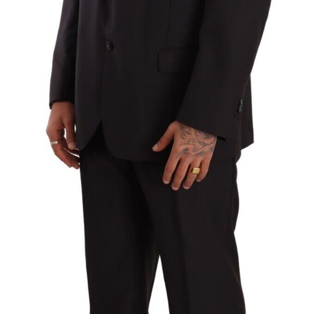 Domenico Tagliente Gray Polyester Single Breasted Formal Suit