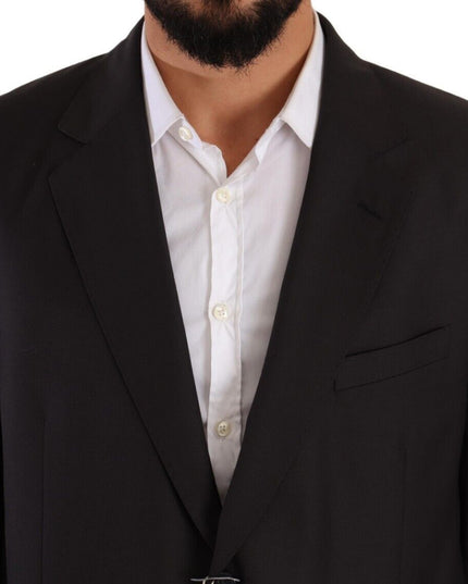 Domenico Tagliente Gray Polyester Single Breasted Formal Suit