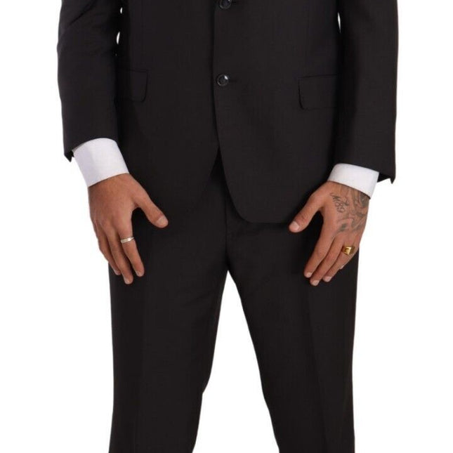 Domenico Tagliente Dark Gray Single Breasted Formal Suit