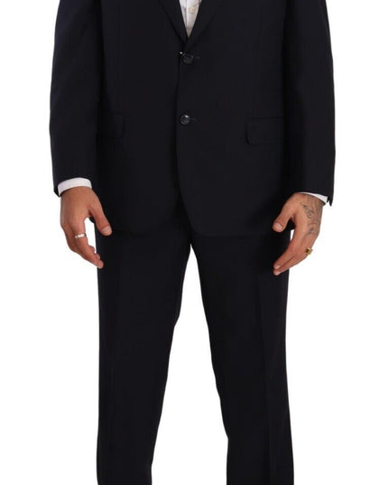 Domenico Tagliente Blue Polyester Single Breasted Formal Suit