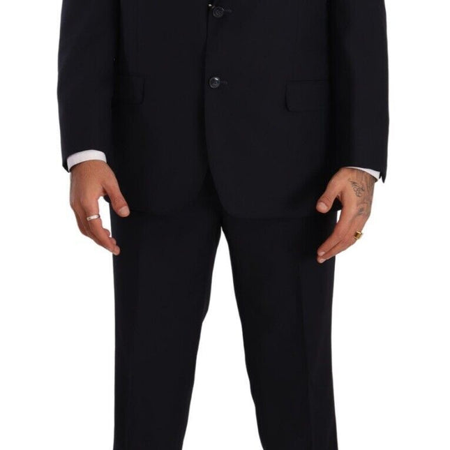 Domenico Tagliente Blue Polyester Single Breasted Formal Suit