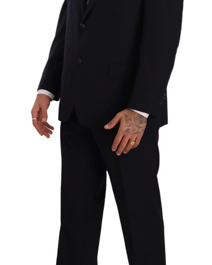 Domenico Tagliente Blue Polyester Single Breasted Formal Suit